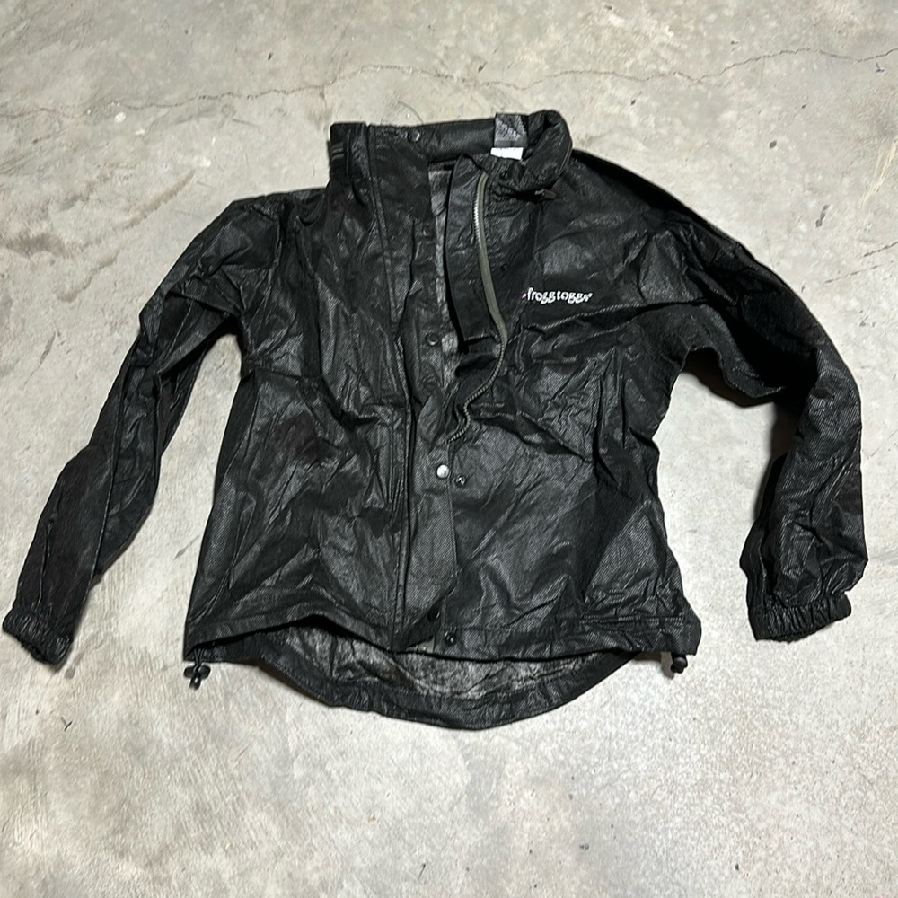 Frog toggs men’s black rain coat / size S / Box 10-28